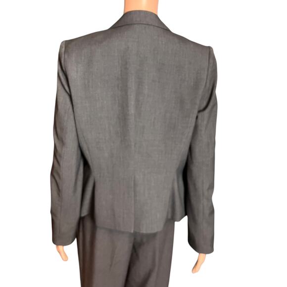 Calvin Klein Gray Women’s Pants Suit 6 Wide Leg Career Business Preppy Designer - Picture 6 of 11